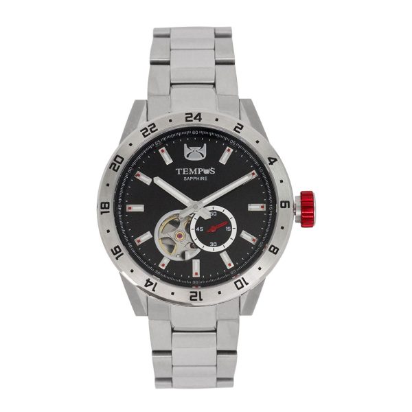 Reloj de hombre automático color plateado Tempus