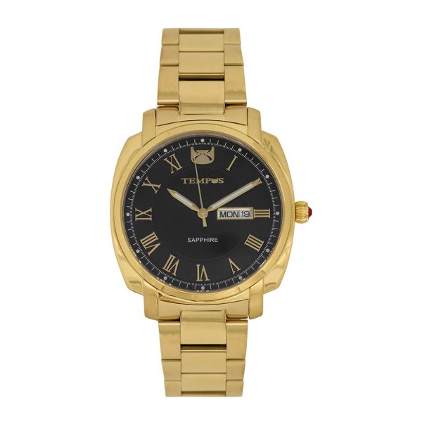 Reloj de hombre dorado con calendario y días Tempus Watches SM-21005-05