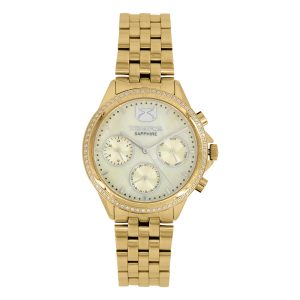 Reloj de mujer color dorado y circones blancos Tempus