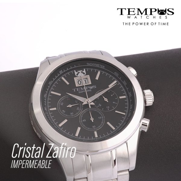Reloj de Hombre Clásico. Pulso: Acero. Caja: Stainless steel. Funcionalidad: Análogo con Calendario. Tamaño Caja: 46 mm. Tamaño Pulso: 22 mm. Impermeabilidad: 5 ATM. Cristal: Zafiro SKU: SMT-240620-03 Instrucciones de Cuidado: REVISAR GARANTIA. Tempus Watches.