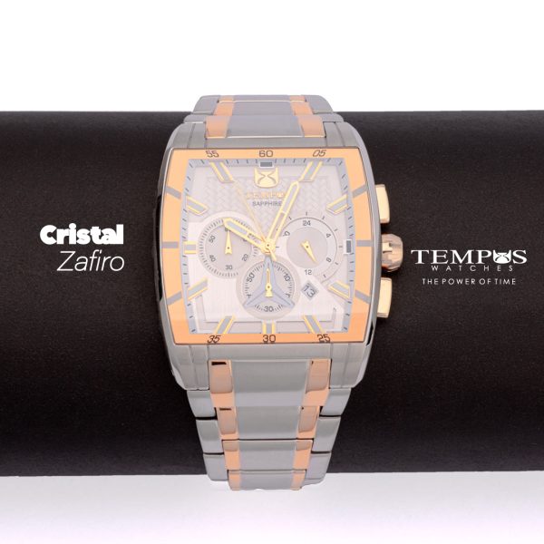 Reloj de Hombre Clásico. Pulso: Acero. Caja: Stainless steel. Funcionalidad: Análogo con Calendario. Tamaño Caja: 43 mm. Tamaño Pulso: 32 mm. Impermeabilidad: 5 ATM. Cristal: Zafiro SKU: T23006-04 Instrucciones de Cuidado: REVISAR GARANTIA. Tempus Watches.