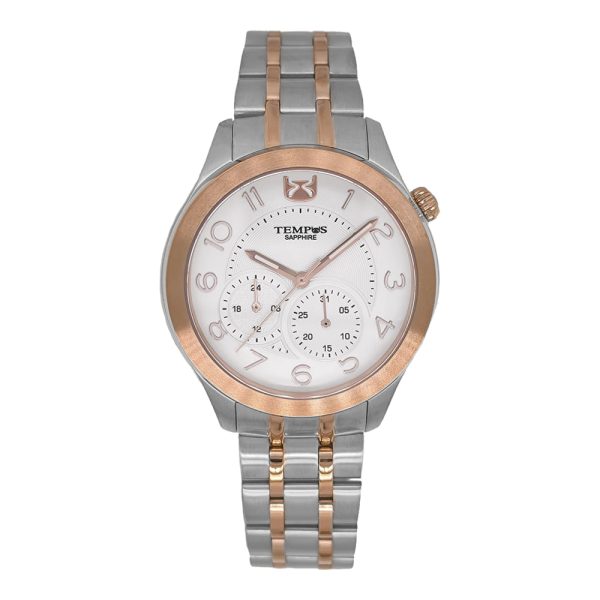 Reloj de mujer clásico y elegante con cristal zafiro Tempus - SMT-240614-04 Reloj de Mujer. Diseño: Elegante Formal. Cristal: Zafiro. Pulso: Acero Caja: Stainless Steel. Garantía: 1 Año. Tempus Watches.