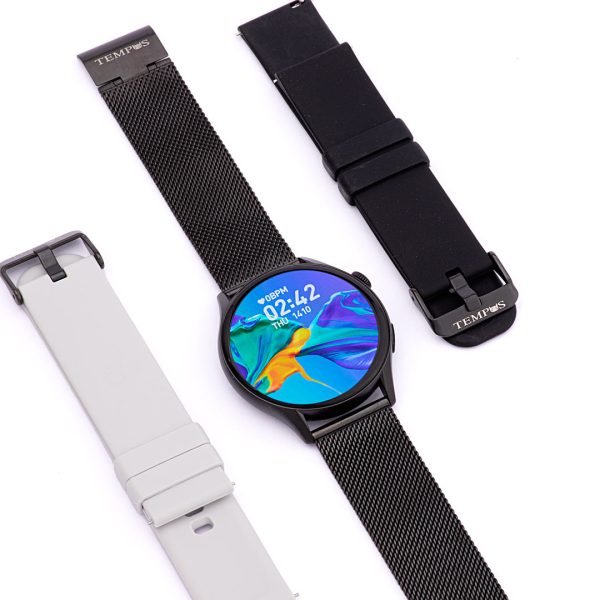Reloj Smartwatch digital, diseño inteligente para la vida cotidiana y para deportistas de todos los niveles y deportes. Monitoreo de salud 24/7, Cronómetro, Alarma, Predicción del periodo menstrual y ovulación, Recordatorio para moverse y Tomar agua. Reloj Smartwatch. Función: Digital. Incluye: 2 pulsos intercambiables. Colores Pulsos: Negro y Gris. Monitoreo de Salud 24/7. Diseño: Entrenamiento Funcional. SKU: SPORTRACEFORCE-N Garantía: 1 Año. Relojes Tempus